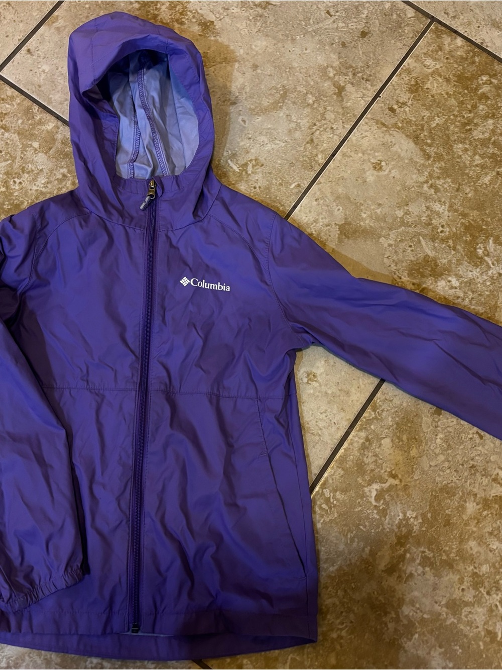 Columbia Purple Hooded Kids' Raincoat
